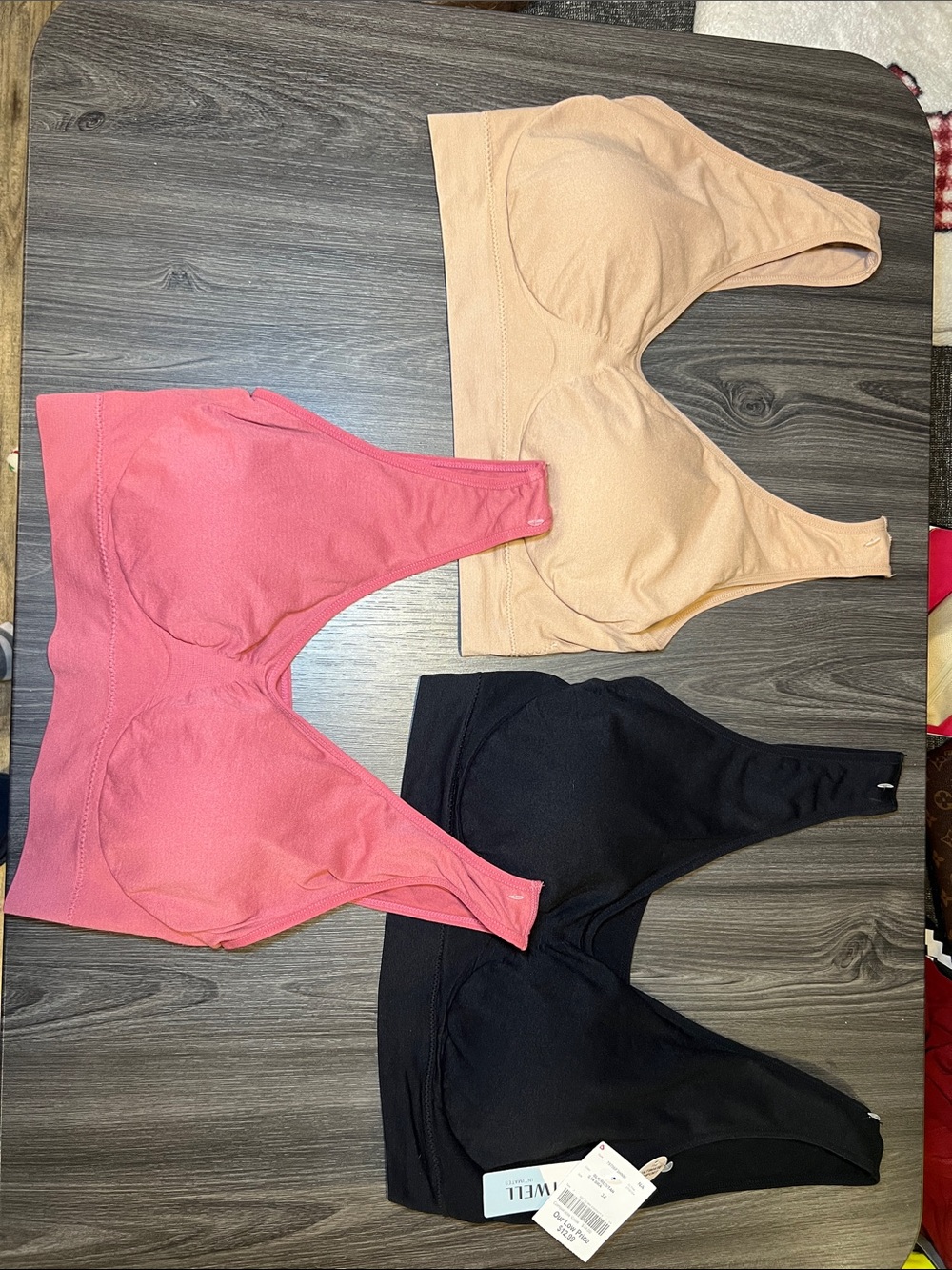 Seamless Wireless Bras Trio - Pink, Nude & Black